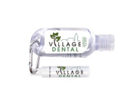 2 Oz. Tottle Antibacterial Hand Sanitizer With Carabiner & Clip Lip Balm